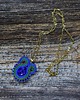 wisiory Peacock eye- wisior soutache z piórami