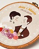 Ślub - inne Personalizowana pamiątka ślubna, haft w oprawie vintage