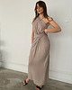 sukienki midi damskie Sukienka Linea taupe