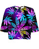 t-shirt damskie DR.CROW T-shirt Krótki CROP Weed