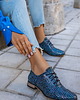 półbuty damskie Skórzane półbuty jazzówki Zapato model 246 kolorowa łuska