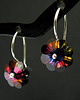 kolczyki swarovski Srebrne kolczyki z kwiatami kryształ Swarovski - Volcano
