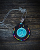 wisiory Kolorowy  naszyjnik soutache z kotkiem