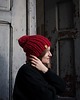 czapki damskie Wełniana czapka zimowa WOOLY czerwona
