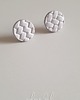 kolczyki - inne MINI GAJA białe urocze kolczyki ze skóry