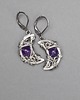 kolczyki wire wrapping Kolczyki księżyce ametyst wire wrapping