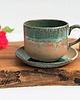filiżanki Kubek ceramiczny  Duża filiżanka ze spodkiem