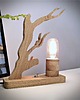 lampy stołowe Lampka nocna z litego drewna, drzewko