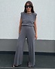 spodnie materiałowe damskie Spodnie Gentle super soft antracite
