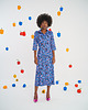 sukienki midi damskie Sukienka Splash Dress niebieska