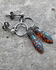 kolczyki wire wrapping Delikatny ornament - sztyfty