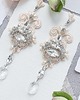 Biżuteria ślubna Kolczyki ślubne Lace Me Long  srebrno i ivory