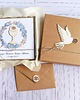 kartki scrapbooking Kartka, personalizacja, pudełko, koperta : hostia niebieska