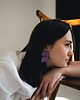 kolczyki z masy plastycznej Kolczyki "Ofelia" jagoda