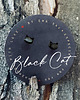 kolczyki szklane Black Cat - kolczyki z masy perłowej