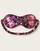 opaski na oczy Opaska na oczy jedwabna do spania, bordowe kwiaty 