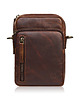 torby i nerki męskie Saszetka męska skórzana na ramię brązowa mała funkcjonalna IM-02-BR