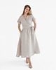 sukienki midi damskie Lniana Sukienka JASMINE ALMOND MILK