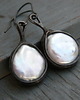 kolczyki wire wrapping białe perły -kolczyki