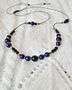 chokery Naszyjnik- regulowana długość- z lapis lazuli