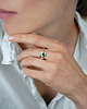 Pierścionki srebrne Srebrny pierścień z surowym diopsydem