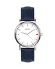 zegarki unisex Zegarek  mały - Simple biały - skórzany, granatowy