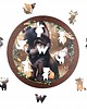 puzzle dla dzieci Puzzle drewniane Wilczek 40 elementów XL
