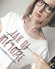 t-shirt damskie Jak Ci nie idzie Oversize Biały
