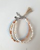 bransoletki z kamieni naturalnych Bransoletka TRIO BOHO ART jadeit, jaspis, howlit, krem, niebieski, beż