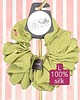 gumki do włosów L średnia gumka do włosów jedwab naturalny scrunchie zielona pistacjowa