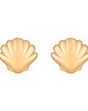 kolczyki pozłacane Złote kolczyki muszelki