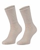 skarpetki damskie Bezuciskowe skarpety z MERINO WOOL, cienkie, beżowe