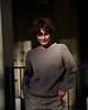 swetry damskie  Wełniany merino CAPPUCCINO sweter z okrągłym dekoltem oversize