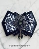 broszki Brosza Black & White z szarą kryształową ozdobą   NEW