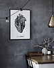 grafiki i ilustracje Plants heart 50x70 cm
