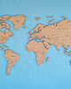 Ozdoby na ścianę Korkowa mapa świata