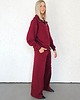 komplety damskie Katya bluza na zamek i spodnie z przeszyciem bordowy