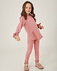 legginsy i getry dla dziewczynki Dziewczęce legginsy - różowa bawełna