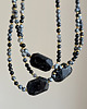 chokery Choker czarny turmalin, czarny agat, obsydian śnieżny, larvikit, hematyt