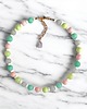 chokery HOT TREND : naszyjnik : pastelle collection : jadeit 10mm, muszla biała