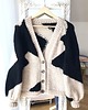 swetry damskie  Ręcznie robiony sweter w łaty 100% wełna handmade