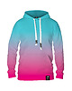 bluza z kapturem damska Damska Bluza z kapturem DR.CROW Ombre Mint Pink