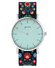 zegarki damskie Zegarek - Simple, turkus - folk czarny, nato