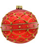 bombki Bombki okrągłe czerwone ze złotą koronką
