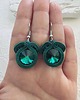kolczyki soutache Kolczyki sutasz butelkowa zieleń