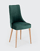 krzesła Wygodne klasyczne krzesło KIKO - zielone, buk naturalny