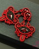 kolczyki soutache Czerwono czarne kolczyki sutasz