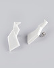kolczyki ceramiczne Kolczyki z Porcelany Origami Paw Białe