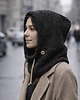 czapki damskie Balaclava kominiarka kaptur czapka 100% alpaka ręczna robota antracyt