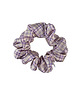 gumki do włosów Gumka jedwabna, scrunchie, frotka lawendowa krata MIDI
